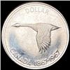 Image 2 : CLOSELY UNCIRCULATED 1967 Canada Silver Dollar Centennial Goose