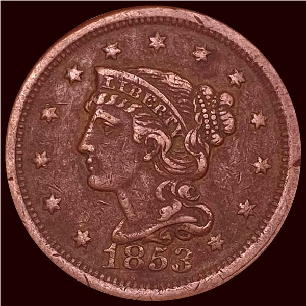 CHOICE AU 1853 Braided Hair Large Cent