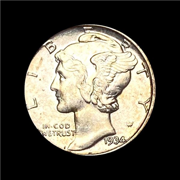 NICELY CIRCULATED 1934 Mercury Dime