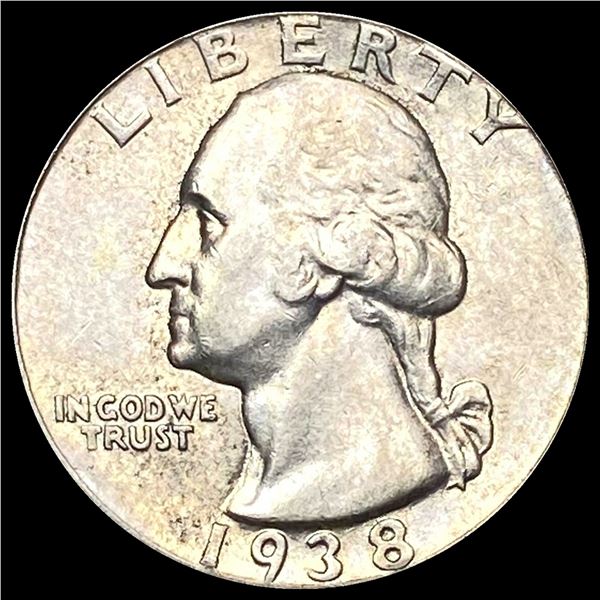 CLOSELY UNCIRCULATED 1938 Silver Washington Quarter