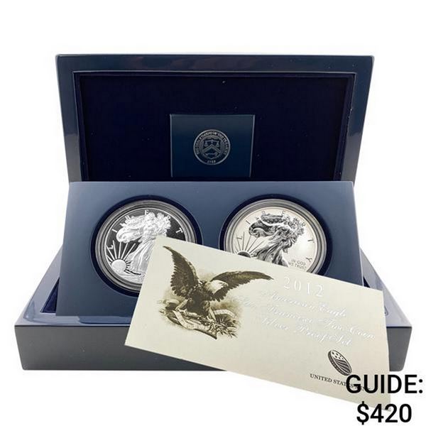 2012 [2] San Fransisco Silver Eagle Proof Set 1oz