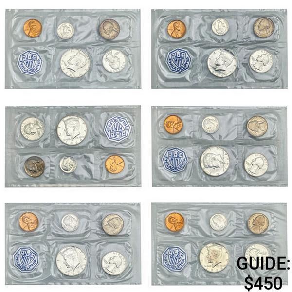 [6] 1964 US Proof Sets Lot [30 Coins]