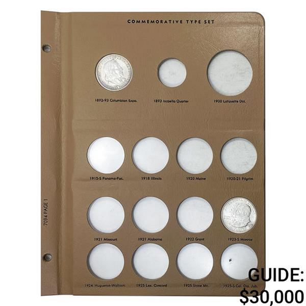 1892-1952 U.S. Commen. [6] Coins w/ Album