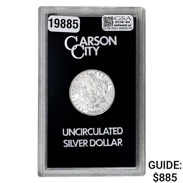 1884-CC Morgan Silver Dollar GSA