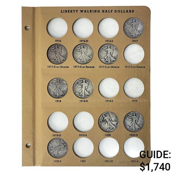1917-1947 Lib. Walking 50C Album [51] Coins