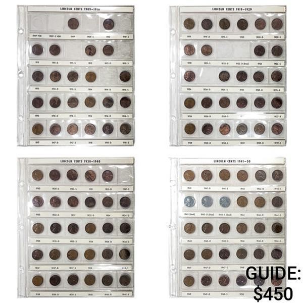 1909-1989 Complete Lincoln Cents Album[222] Coins