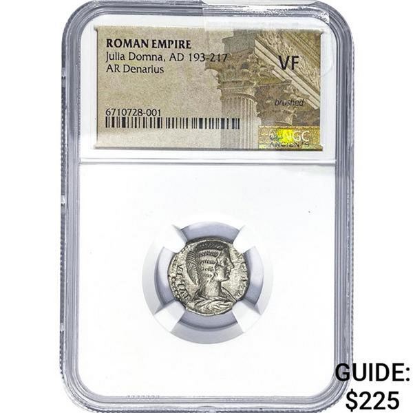 Roman Julia Domna, AD 193-217 Silver Denarius NGC