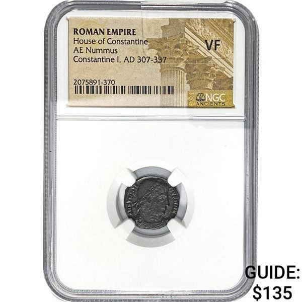 Roman Constantine I, AD 307-337 Bronze Nummus