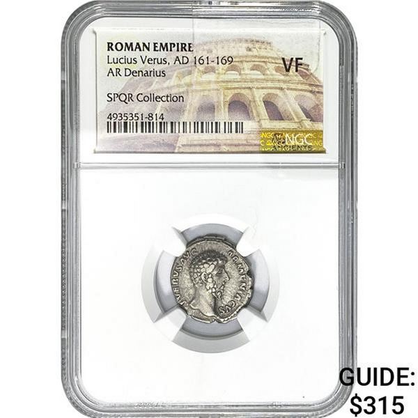 Roman Lucius Verus, AD 161-169 Silver Denarius