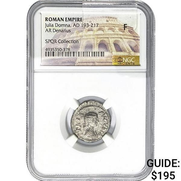 Roman Julia Domna, AD 193-217 Silver Denarius NGC