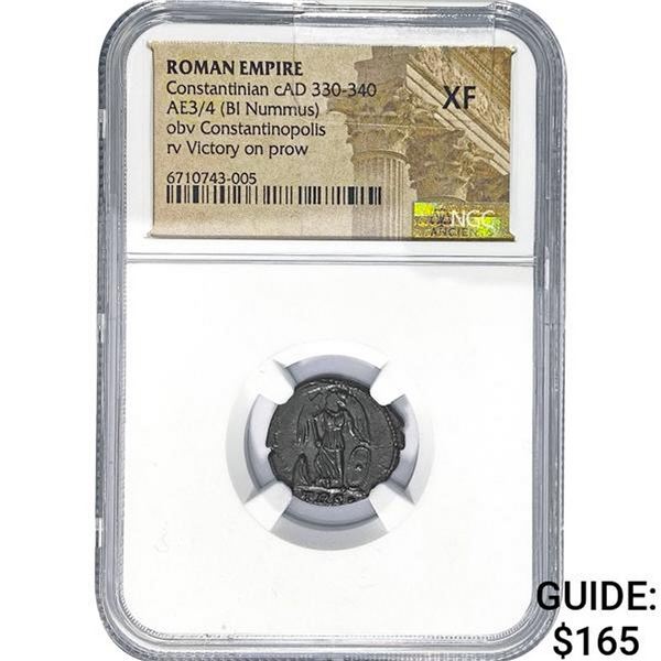 Roman Constantinian cAD 330-340 AE3/4 BI Nummus