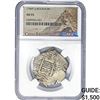 1746P q Bolivia Silver 8 Reales NGC AU55