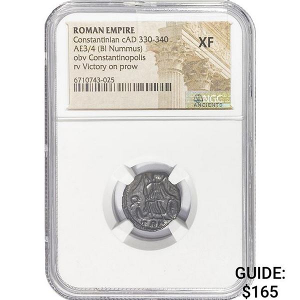 Roman Constantinian cAD 330-340 AE3/4 BI Nummus