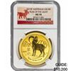 Image 1 : 2015P Australia 1oz Gold $100 Goat NGC MS70