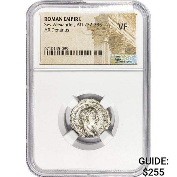Roman Sev. Alexander, AD 222-235 Silver Denarius NGC