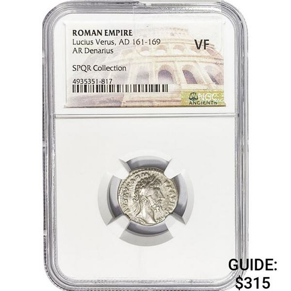 Roman Lucius Verus, AD 161-169 Silver Denarius