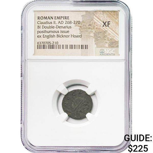 Roman Claudius II, AD 268-270 BI Double-Denarius