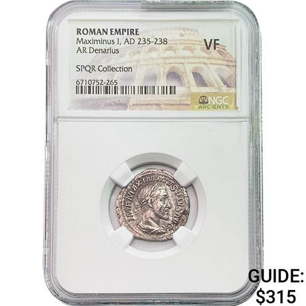 Roman Maximinus I, AD 235-238 Silver Denarius NGC