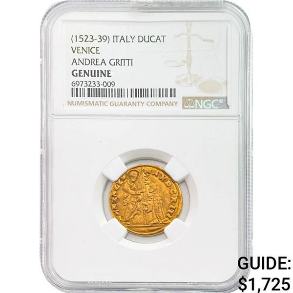[1523-39] Italy .12oz Gold Ducat-Andrea Gritti NGC
