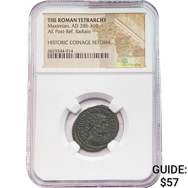 Roman Maximian, AD 286-310 AE Post-Ref. Radiate