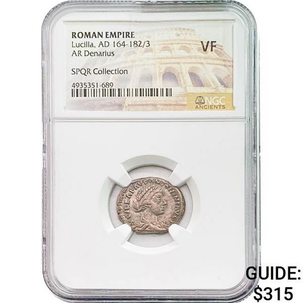 Roman Lucilla AD 164-182/3 Silver Denarius NGC VF