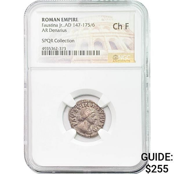 Roman Faustina Jr. AD 147-175/6 Silver Denarius