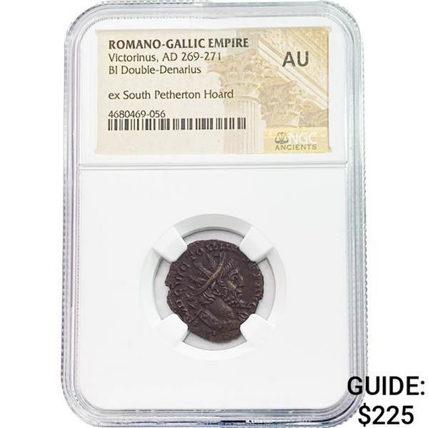 Romano-Gallic Victorinus 269-271 BI Dbl Denarius NGC