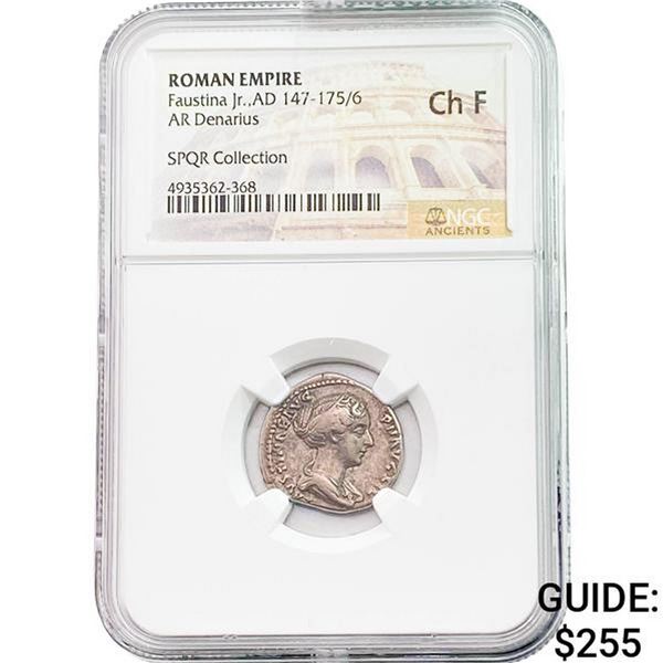 Roman Faustina Jr. AD 147-175/6 Silver Denarius