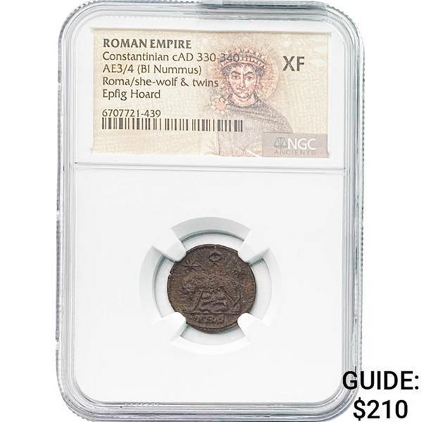 Roman Constantinian cAD 330-340 AE3/4 BI Nummus