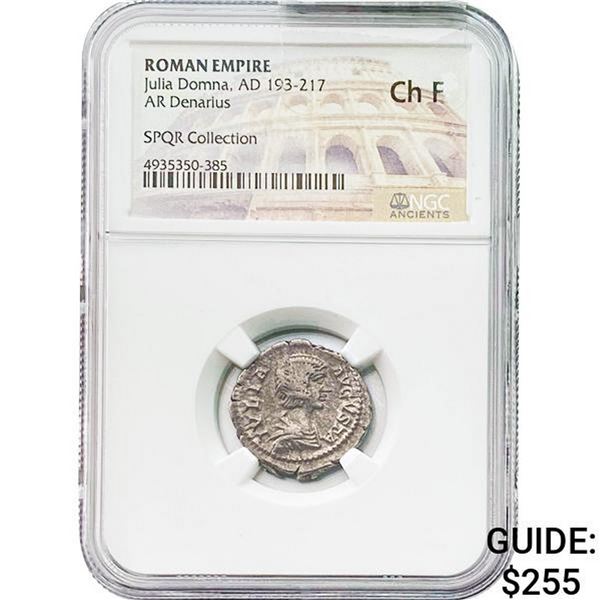Roman Julia Domna, AD 193-217 Silver Denarius NGC