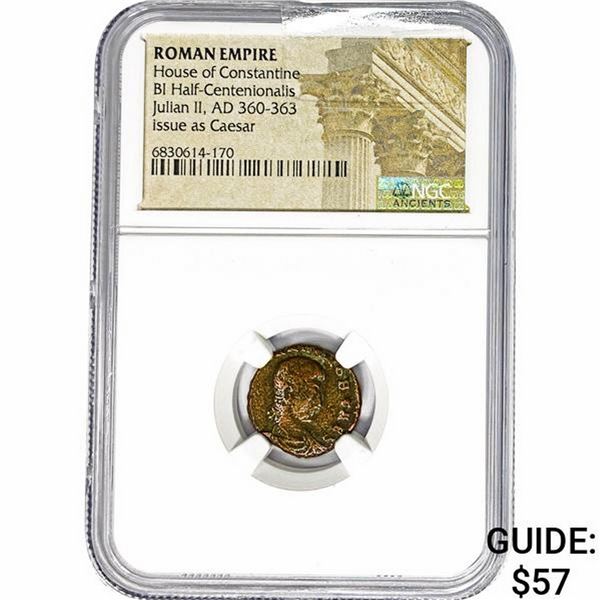 Roman Julian II, AD 360-363 BI Half-Centenionalis NGC
