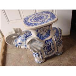 Blue & White Elephant Table