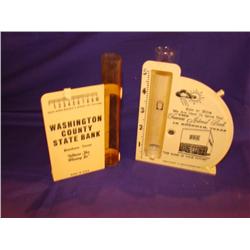 2 Brenham TX. Bank Rain Gauges