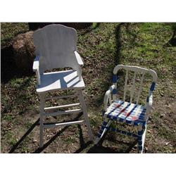 2 Painted Children's Chairs