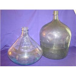 2 Large Blown Glass Jugs