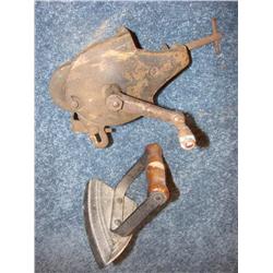 Old Sad Iron & Grinding Wheel