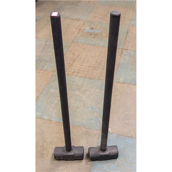 LOT OF TWO 5KG WEIGHTED HAMMERS