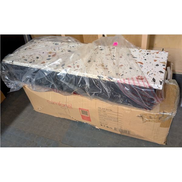 LOT OF 2 FAUX STONE TOP MOUNTABLE SHELVES