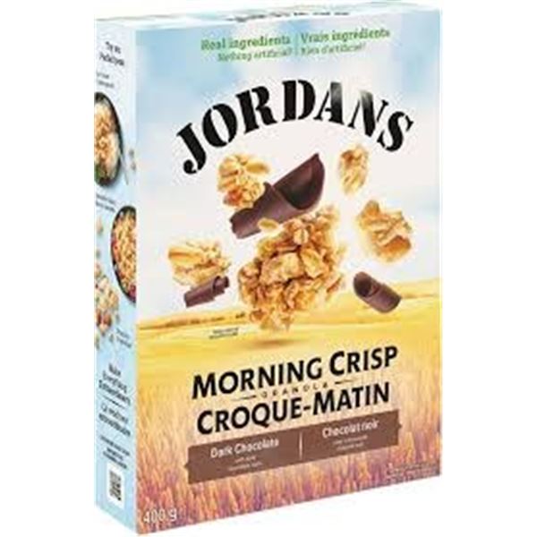 NEW 2 X 400G JORDANS MORNING CRISP DARK CHOCOLATE