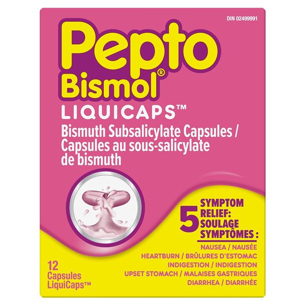 NEW 24 CAPS PEPTO-BISMOL