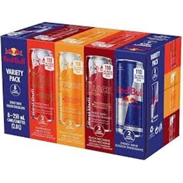 NEW REPACKED 8 X 250ML RED BULL VARIETY PACK