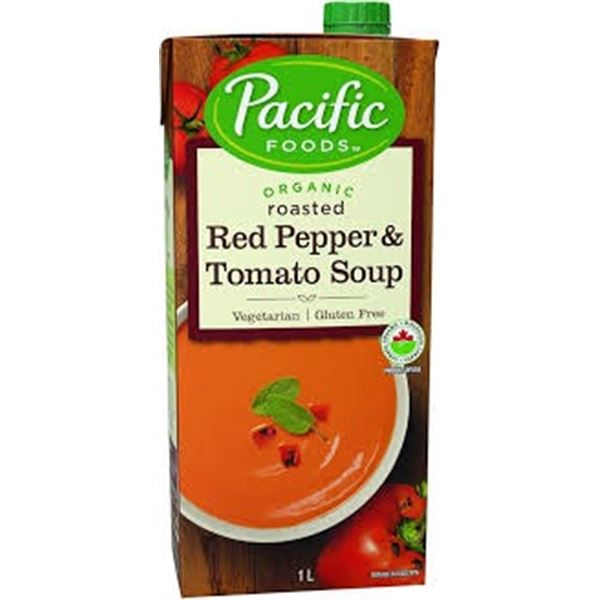 NEW 1L PACIFIC FOODS RED PEPPER & TOMATO SOUP