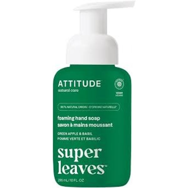NEW 295ML ATTITUDE FOAMING HAND SOAP GREEN APPLE