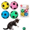 Image 1 : NEW SPOT 4 SPONGE SOCCER BALLS CAT TOYS