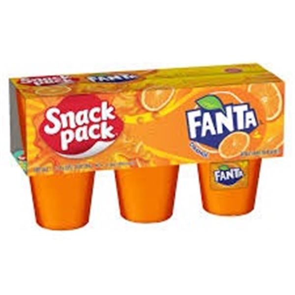 NEW 6 X 99G FANTA ORANGE SNACK PACK CUPS