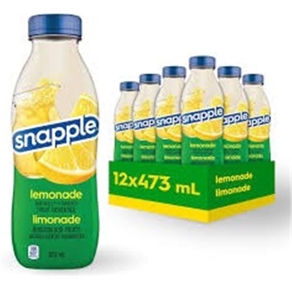 NEW 12 X 473ML SNAPPLE LEMONADE