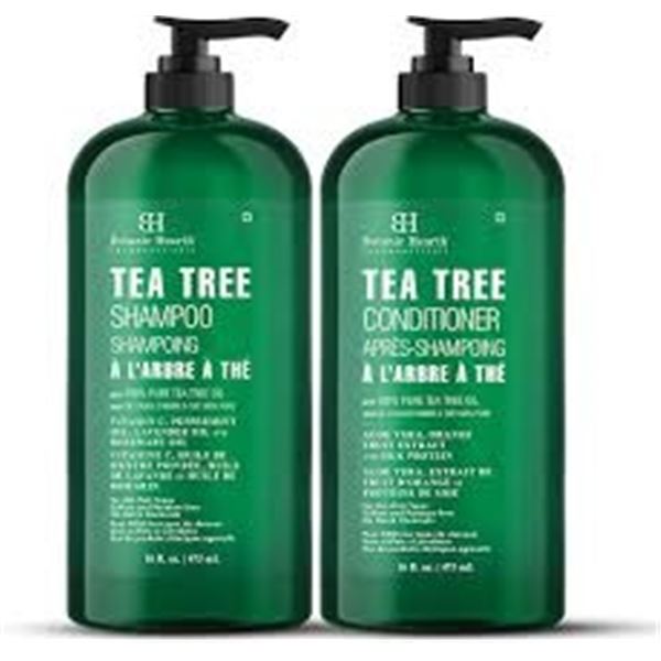 NEW 2 X 473ML BOTANIC HEARTH TEA TREE CONDITIONER