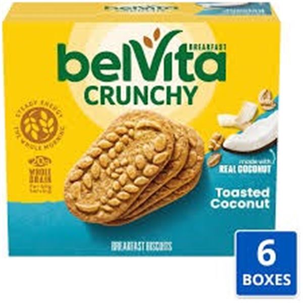 NEW 250G BELVITA CRUNCHY TOASTED COCONUT BISCUITS