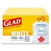 Image 1 : NEW 50 BAGS GLAD WHITE TALL 45L