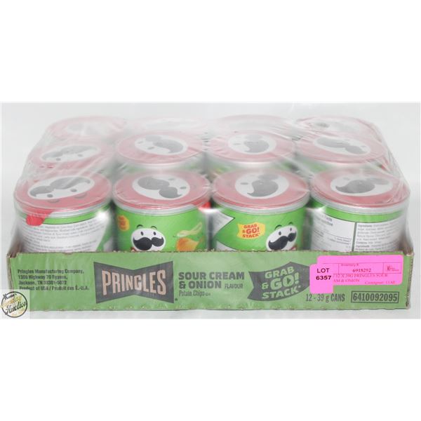 NEW 12 X 39G PRINGLES SOUR CREAM & ONION